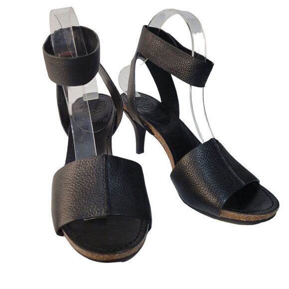 Vince Camuto Black Leather Odela Sandals (Size 8M/38.5) - Picture 1 of 9